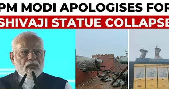 PM Modi Apologies for Shivaji Statue Collapse