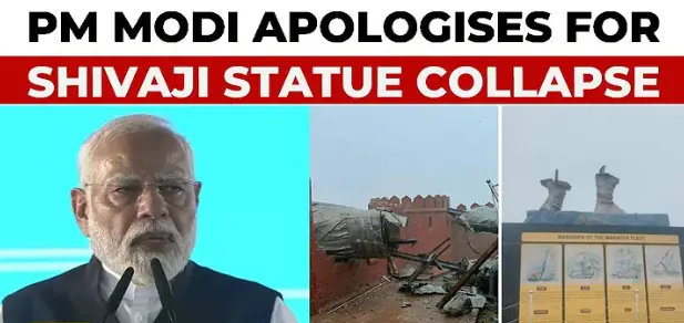 PM Modi Apologies for Shivaji Statue Collapse